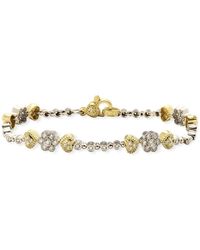 Stambolian - Happiness Two-tone Gold And Diamond Heart Cluster Bracelet - Lyst