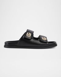 Gucci Gg Marmont Sliders in Black | Lyst