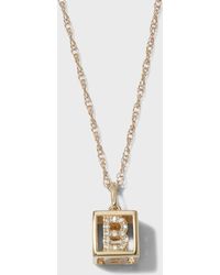 STONE AND STRAND - Diamond Baby Block Necklace - Lyst