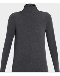 Eileen Fisher - Melange Sheer Knit Turtleneck Sweater - Lyst