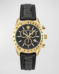 Versace - Chrono Master Ip Leather-Strap Watch, 44Mm - Lyst