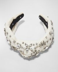Lele Sadoughi - Embellished Tweed Knotted Headband - Lyst