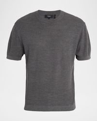 Theory - Kolben Knit Short-Sleeve Crewneck Sweater - Lyst