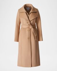 SOIA & KYO - Ilana-U Belted Wool-Blend Coat With Bib - Lyst