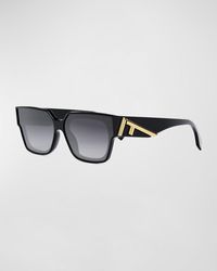 Fendi - Oversized F Square Acetate Sunglasses - Lyst
