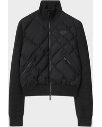 Burberry - Check-Stitch Nylon And Wool Jacket - Lyst