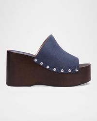 Stuart Weitzman - 100Mm Kate Suede Platform Clogs - Lyst