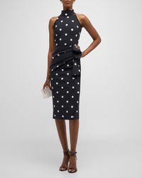 La Petite Robe Di Chiara Boni - Printed Sleeveless Side-Drape Dress - Lyst