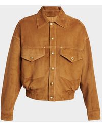 Versace - Apos;S Suede Blouson Jacket - Lyst