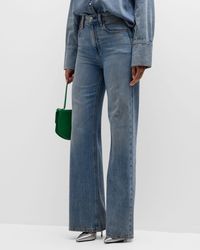 Alice + Olivia - Weezy High-rise Wide-leg Jeans - Lyst