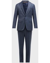 Canali - 130S Wool Tonal Check Suit - Lyst