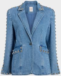 Cinq À Sept - Milly Studded Denim Jacket - Lyst