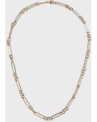 Roberto Coin - Oval-Link Chain Necklace With Diamond Section - Lyst