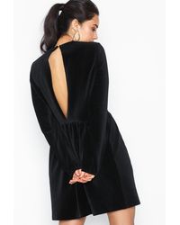 NLY Trend Cord Babydoll Dress - Zwart