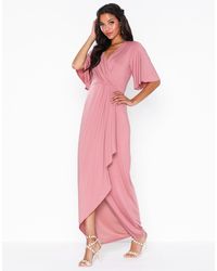 NLY EVE Drapy Wrap Gown - Roze