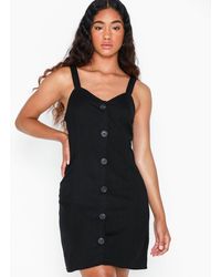 River Island Isha Bow Back Waisted Dress - Zwart