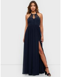 NLY EVE Sportscut Lace Insert Gown - Blauw