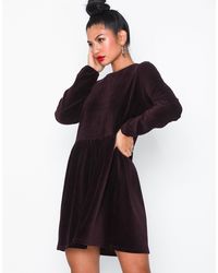 NLY Trend Cord Babydoll Dress - Zwart