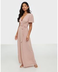 NLY EVE Puff Sleeve Gown - Roze