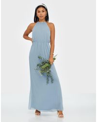 NLY EVE Pretty Flounce Gown - Blauw