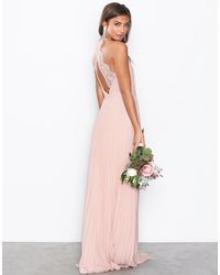 NLY EVE Pleated Lace Gown - Roze