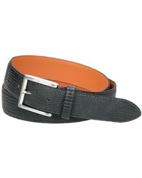 Van Lier herenriem in grijs nubuck | Van Lier