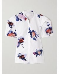 Erdem - Floral-Print Cotton-Poplin Blouse - Lyst