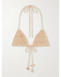 Loewe - Paula's Ibiza Crocheted Cotton Triangle Bra - Lyst