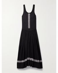 DIOTIMA - Pocomania Crochet-Trimmed Cotton-Poplin Maxi Dress - Lyst