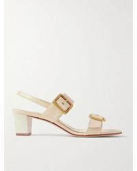 Manolo Blahnik - Thalitsli 50 Buckled Leather Slingback Sandals - Lyst