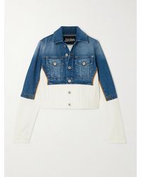 Jean Paul Gaultier - Petit Grand Two-Tone Denim Jacket - Lyst