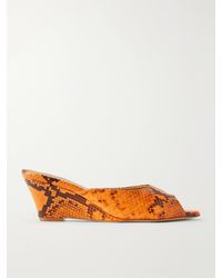 Jamie Haller - The Kit Snake-Effect Leather Mules - Lyst