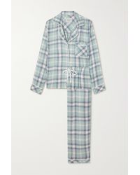 Rails Flanell Kellen Pyjama Aus Kariertem Flanell in Lila Damen Bekleidung Nachtwäsche Schlafanzüge 