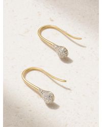 STONE AND STRAND - Boucles D'Oreilles En Or 14 Carats (585/1000) Et Diamants Pavé - Lyst