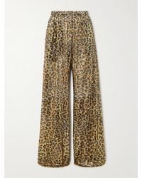AZ FACTORY - Idril Leopard-Print Sequined Crepe Wide-Leg Pants - Lyst