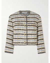 Veronica Beard - Jacke Aus Metallic-Tweed Mit Verzierungen - Lyst