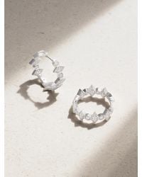 KOLOURS JEWELRY - Hexagon Large 18-Karat Diamond Hoop Earrings - Lyst