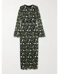 Agua Bendita - Net Sustain Ellisella Perla Embroidered Tulle Maxi Dress - Lyst