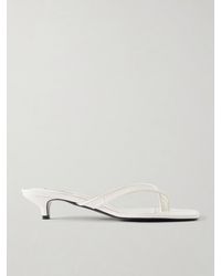 TOTEME - Naplack Leather Thong Sandals - Lyst