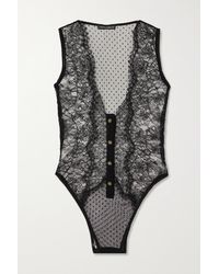 Femme Vêtements Articles de lingerie Bodys Body à effet de transparence Dolce & Gabbana en coloris Noir 