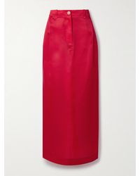 KHAITE - Jupe Longue En Organza De Soie À Plis Lucian - Lyst
