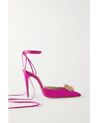 Magda Butrym - Crystal-Embellished Satin Pumps - Lyst