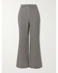 Cara Cara - Christopher Houndstooth Wool-Blend Wide-Leg Pants - Lyst