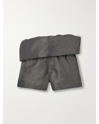 Rick Owens - Crater Sculptural Washed Satin Shorts - Lyst