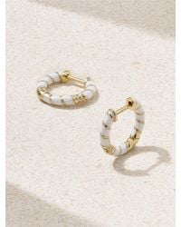 Yvonne Léon - 9-Karat, Enamel And Diamond Hoop Earrings - Lyst