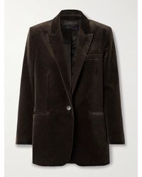 Nili Lotan - Diane Cotton-Blend Velvet Blazer - Lyst