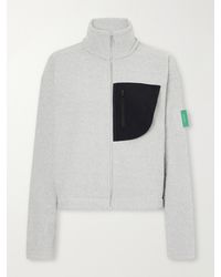 District Vision - Cropped Logo-Appliquéd Shell-Trimmed Recycled Fleece Jacket - Lyst