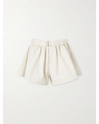 Sea - Angelina Belted Pleated Woven Shorts - Lyst