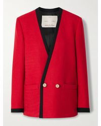 Giuliva Heritage - The Charlotte Double-Breasted Wool And Mohair-Blend Blazer - Lyst