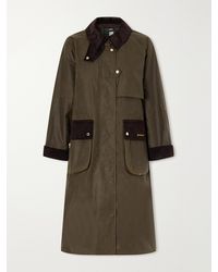 Barbour - Kirklees Corduroy-Trimmed Waxed Cotton Jacket - Lyst